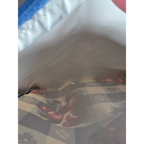 Strawberry & Cherry Patterned Zipper Pouch Makeup bag 6" x 8" - Picture 2 of 4